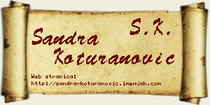 Sandra Koturanović vizit kartica